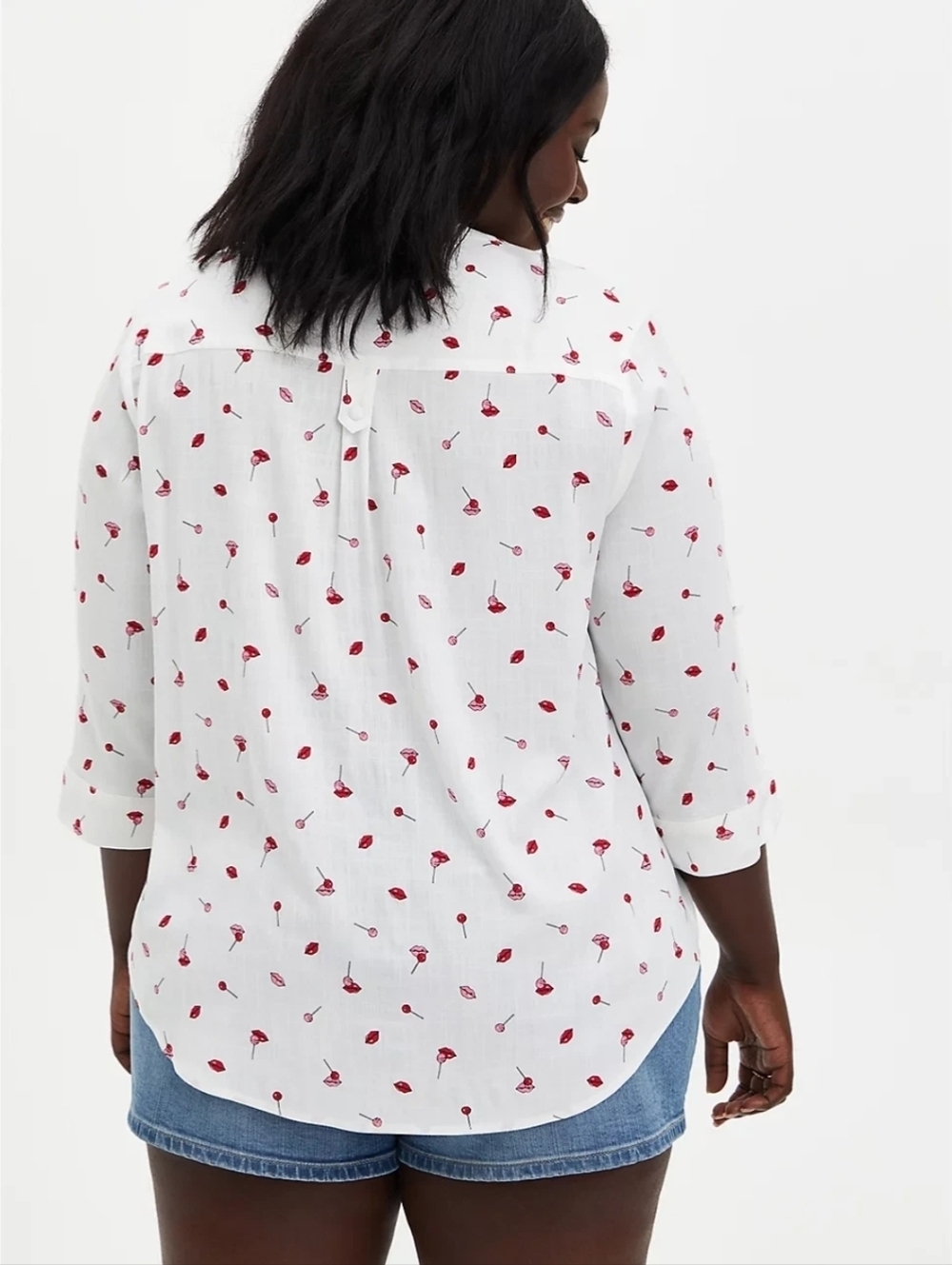 IN SEARCH OF Torrid Lips &Lolly Harper Blouse in a 3x - Picture 2 of 3